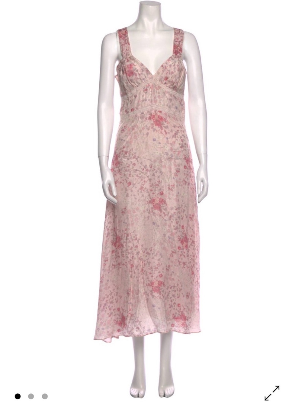 LoveShackFancy Blush Floral Maxi Dress